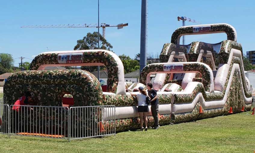 Funfair Inflatable Obstacle Course for Hire Brisbane