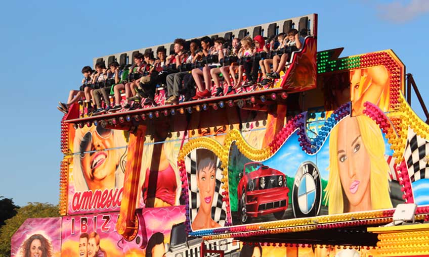 Funfair Amusements Party Machine ride for hire Brisbane