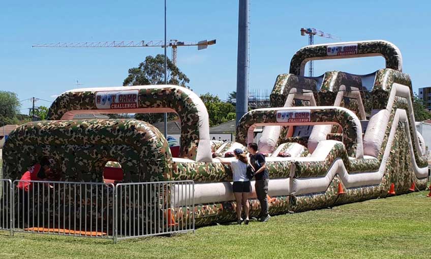 Jubilee Boot Camp Inflatable Obstacle Course for hire Sydney