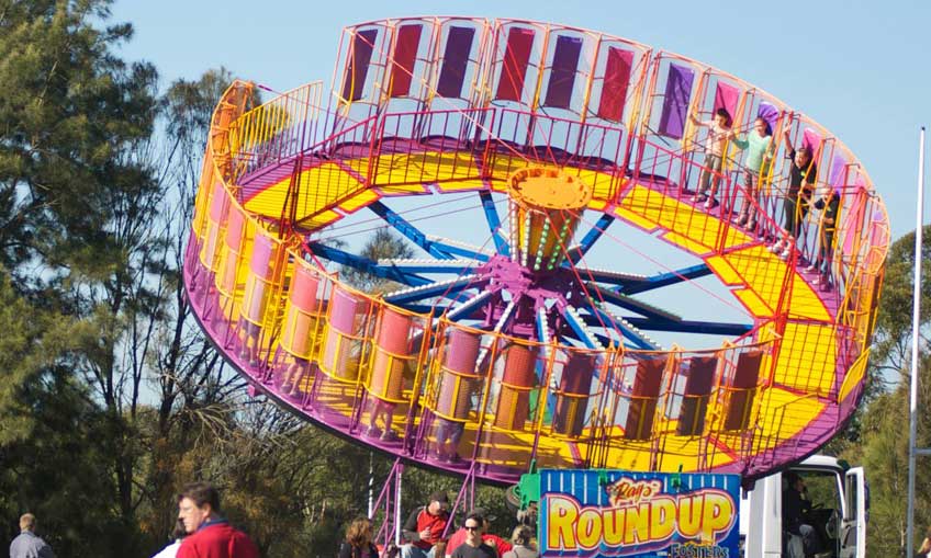 Jubilee Amusements Round Up ride for hire Sydney