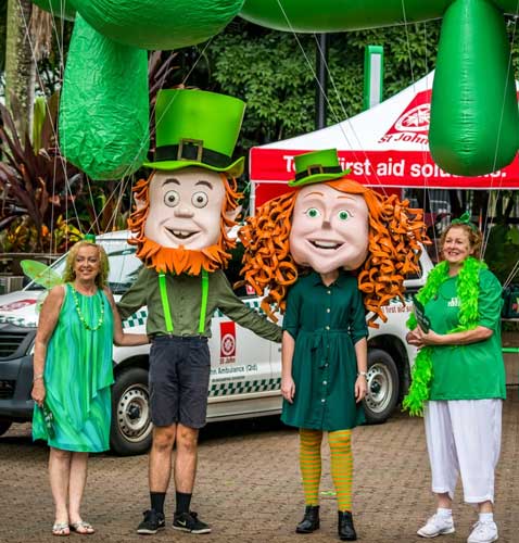 Brisbane Irish Festival St Patricks Day Mascots
