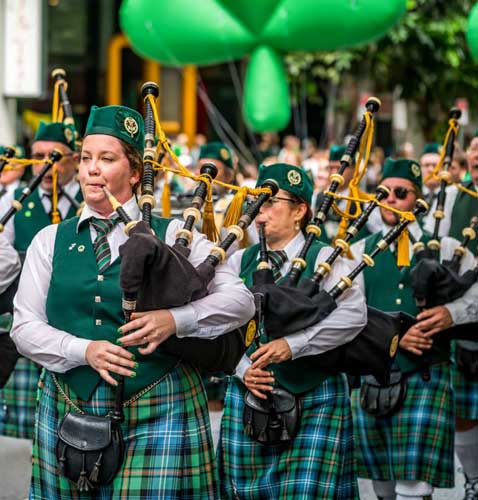 Brisbane Irish Festival St Patricks Day Parade Bagpipes