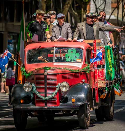 Brisbane Irish Festival St Patricks Day Parade Truck